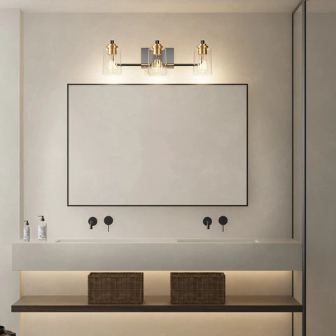 3 Light Vintage Bathroom Vanity Fixture Over Mirror Wall Sconces In Black Brass For Bath No Fuss Easy Install Classic Look
