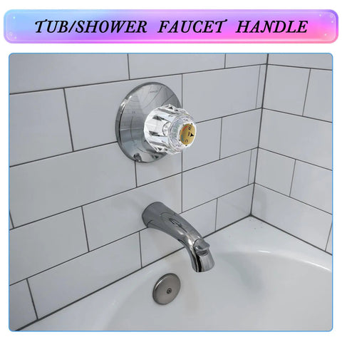 One Pack Clear Faucet Handle Compatible With Delta RP2391 Replacement Knob on tiled shower wall