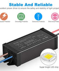 Power driver of 400W LED Flood Light Outdoor Beast Bright Daylight 6000K, 40000LM, 120 Degree Beam, IP66 Waterproof, Plug N Play.