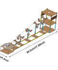 Sightseeing Cable Car DIY System Model Wood Toy Kit For Kids And Students Realistic Tower Supports Hands-On Educational Physics Experiment For Home And School STEM Learning Toy For Primary Projects, 96.5cm x 16cm x 24.5cm wooden model