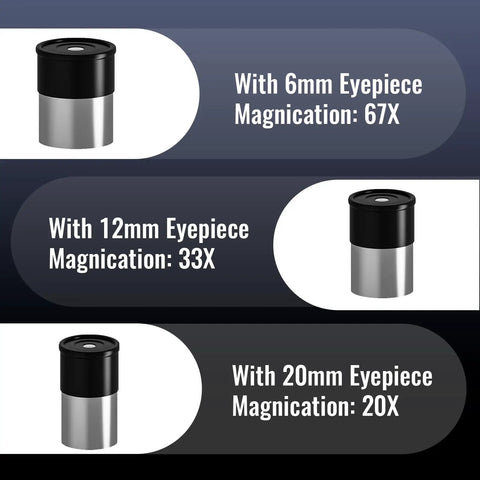 70mm Aperture Refractor Telescope With 400mm Focal Length, White, High Transmission Coatings For Brighter Views, Easy Setup For Beginners Killer Starter Scope For Stargazing And Birdwatching with 6mm, 12mm, 20mm eyepieces