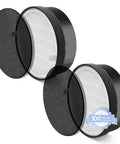 LV H132 Replacement Filter 2 Pack For Air Purifier With AHAM Verified 3 Stage Filtration Activated Carbon To Remove Smoke Odor Allergens Pollen And Dust