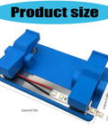 Soldering Clamp For Circuit Boards And LED Light Panels, Precision Wire Fixture For PCB Assembly, blue clamp holding components