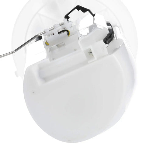Hardened Fuel Pump Module Assembly Designed For Rock Solid Daily Drive Performance With Spot On Gas Level Readings. White module top view.