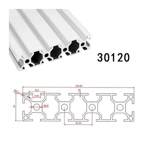 Hella Solid T Slot Aluminum Extrusion Profile Guide Rail Bar For CNC Router And 3D Printer Frame Build, 30120 size, precision design.