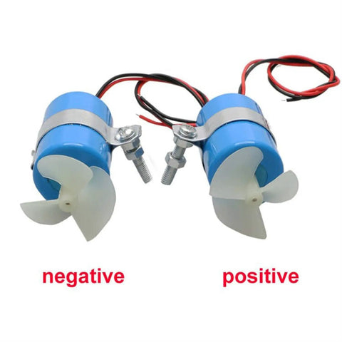Powerful Underwater RC Thruster Kit For DIY Toy Submarine 7.4V 16800RPM CW CCW Three Blade Propeller, hull mount view