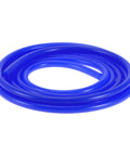 Coiled blue silicone vacuum tubing hose 10 ft high temperature 3mm inner diameter 10mm outer diameter for cars, trucks, boats, engines.