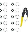 One Half Inch Impact Wrench Socket Retainer Ring Kit With O Ring, Ten Sets For One Half Inch Square Drive Tools, includes install tool