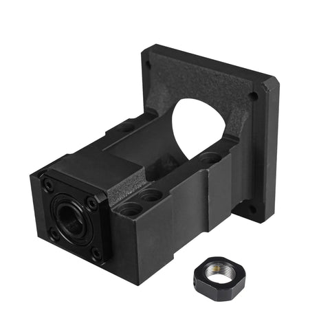 Sturdy Nema 34 Stepper Motor Mounting Bracket BK15 Ballscrew Fixed End Built For Ultra Precise Alignment Easy Install And Rock Solid Coaxial Mounting For Smooth High Torque Systems. Black BK15 fixed end bracket with 6001 bearing and lock nut