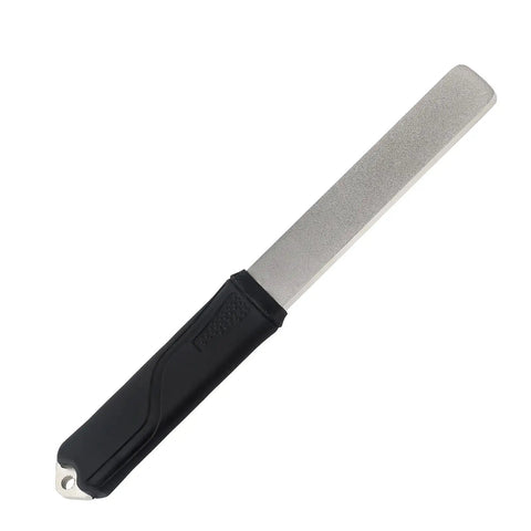 Beast Dual Grit Diamond Sharpening Stone File with 325 and 1200 grit, full-tang stainless steel body, side view on white background.