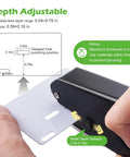 Adjusting depth on Heavy Duty Slot Punch Handheld Hole Puncher All Metal ID Card Puncher Slotting Tool for paper and PVC cards.