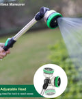 Heavy Duty Metal Garden Hose Wand With 16 Inch Aluminum Core 9 Spray Patterns 180 Degree Rotating Nozzle in use
