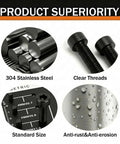 Top Shelf 5/16 X 1 Inch Socket Head Cap Screws 20 Pack Black Oxide 304 Stainless Steel Bolts With Hex Allen Drive Full Thread, showcasing stainless steel and clear threads.