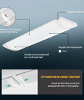 Slick Two Foot Wraparound LED Light Fixture With Soft Diffuser Glare Free 2400 Lumens 4000K Bright White Flush Mount Ceiling Light
