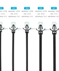 Heavy Duty Six Inch Nylon Cable Ties One Hundred Pack featuring various hole sizes for secure auto wiring and home projects.