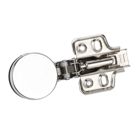 Stainless Steel 201 Glass Door Damping Hinge With Hydraulic Soft Close System, showing 35mm cup and straight arm design.