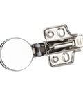 Glass Door Damping Buffer Hinge 2 Pack Stainless Steel 201 Cabinet Hinge for Glass Cabinets and Bookcases, top view.
