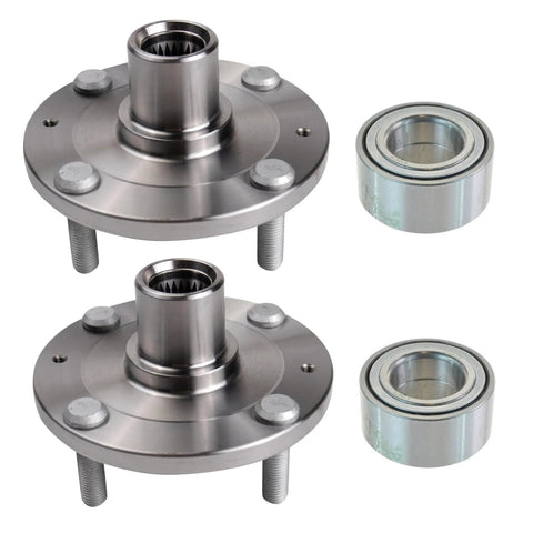 Two Piece Front Passenger Wheel Bearing And Hub Kit For 2001 2006 Hyundai Elantra Includes Front Bearings And Hubs Easy DIY Install Ready To Roll Replacement Set showing hubs and bearings components