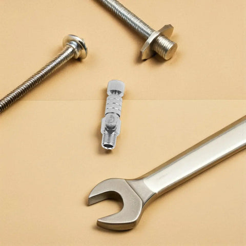 Airbrush Quick Disconnect Kit Set Of Three with hose couplers and release adapters, one eighth inch for airbrushing projects.