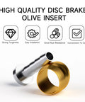 20 Piece Bike Brake Olive And Barb Kit For Hydraulic Disc Brake Hose Repair With Brass Olives And Steel Inserts, Includes 20 Olives And 20 Inserts