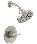 Nicoli 14 Series H2Okinetic Shower Faucet Set With Brushed Nickel Finish Includes Shower Head And Handle, Valve Trim Kit And Shower Valve