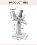 Sturdy Adjustable Floor Radiator Bracket Made From Steel With Smooth Finish Secure Support Feet For Bedroom And Living Room Easy Install Height Range 14 To 21 Cm Keeps Your Radiator Stable, product dimensions and size labels visible.