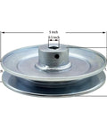 AB500 Half Inch Bore 5 Inch OD One Groove V Belt Pulley For AB 5L 4L V Belts, Heavy Duty Carbon Steel Motor Pulley Zinc Plated 1020 Steel
