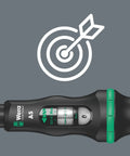 Pro Grade Click Torque Wrench With Reversible Ratchet, 2.5 To 25 Nm, Quarter Inch Drive with target graphic icon