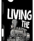 Chug Life Steam Train Locomotive Phone Case For iPhone 16 Plus with "Living the Chug Life" text and train design.