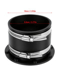 Xiuganpo 4 Inch Magnetic Dust Connector With Cuff For Shop Vac System Quick Connect Hose Fitting, black plastic with metal clamps.