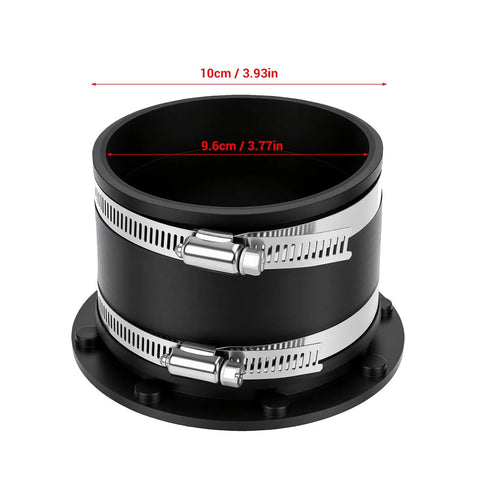 Upgrade Your Woodshop With This Snazzy 4 Inch Magnetic Dust Collection Connector, rubber cuff and steel clamps, 4 inch size.