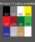 Color options for Custom Business Hours Window Decal Vinyl Lettering For Glass Doors In 10.5x13.5 Or 14x18 Inches With 11 Color Options Free Squeegee Included Super Easy Install Manual
