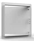 Heavy Duty 8X8 Inch Hinged Drywall Access Panel White Slick Slip In Design for easy access to plumbing and electrical services.