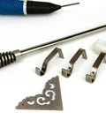 Old School European Retro Style Corner Protectors, Zinc Alloy Edge Guards, 12pc set with embossed hollow floral design