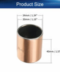 Heavy Duty Sleeve Bearing Built Tough With Bronze Sintered Core 30mm Bore 34mm OD 40mm Length dimensions shown on bronze bushing.