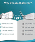Comparison chart of Left Handed Golf Impact Tape For All Clubs versus competing brand features highlighting advantages.