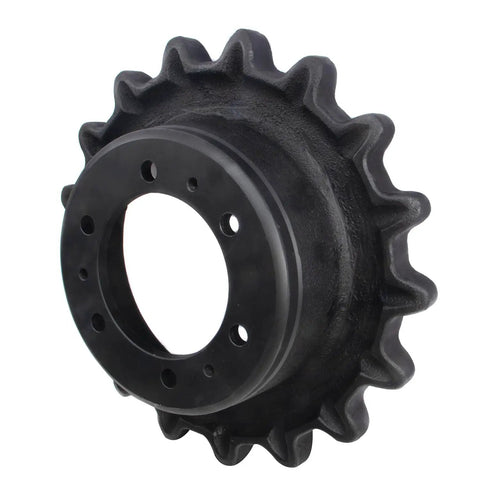 Heavy Duty Workhorse Drive Sprocket Compatible With JCB 180T 190T 1110T Track Machinery Replaces 33120150 showing six bolt holes and teeth.