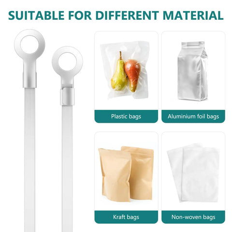 Nickel Chromium Heat Sealer Wire Replacement Element For Quick Uniform Bag Sealing With Silver Heating Strips Heavy Duty Repair Part For Plastic Bags Aluminum Foil And Composite Bags, 100cm