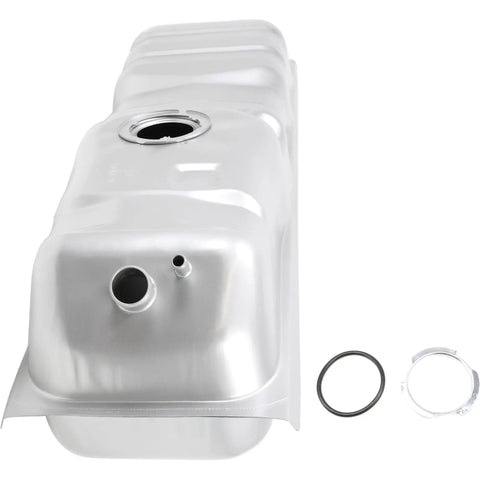 16 Gallon Fuel Tank Replacement For Chevy C10 K10 C30 GMC C1500 1982-1986 with three outlets and lock ring kit displayed.