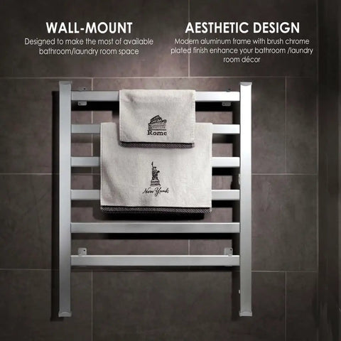 Two In One Multifunction Heated Towel Warmer And Fabric Dryer For Home And Bathroom wall-mounted with towels
