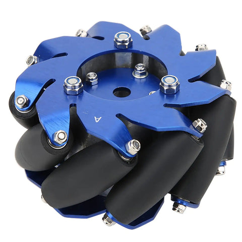 Heavy Duty 4 Inch Mecanum Wheel Right With Aluminum Body And TPU Rollers For Smooth All Direction Mobility In Industrial Robots