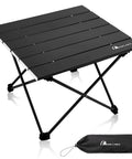 Ultralight Folding Camping Table With Carry Bag Portable For Outdoor Cooking And Picnics Camp Boat And Travel Black Small Size