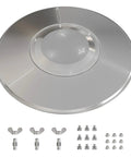 Round Propane Patio Heater Reflector Shield Three Panel Top Cover 33 Inch Diameter Replacement Part For Outdoor Heaters