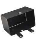 Heavy Duty Beefy Battery Storage Box For 50Cc 70Cc 110Cc 125Cc Atv Quad Dirt Bike Trail Riding Off Road Knockout Impact Protection Mount Case 4 8 X 2 76 Inches, black metal construction, open top view.
