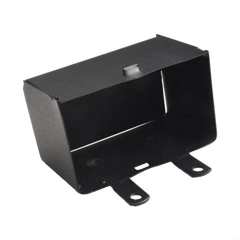 Heavy Duty Beefy Battery Storage Box For 50Cc 70Cc 110Cc 125Cc Atv Quad Dirt Bike Trail Riding Off Road Knockout Impact Protection Mount Case 4 8 X 2 76 Inches, black metal construction, open top view.