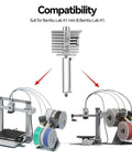 A1 Mini Stainless Steel Hotend Kit With 0.4mm Hardened Steel Nozzle compatibility shown with Bambu Lab A1 mini and Bambu Lab A1 printers.