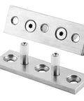 Stainless Steel Floor Guide Roller For Sliding Barn Doors, Heavy Duty Hardware With Double Wheel Design, Durable 304 Stainless, 2.6 Inch Long By 0.8 Inch Wide, Smooth Glide For Wooden Barn Doors.