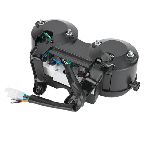 Thinking Process: black PP T motorcycle digital speedometer and tachometer kit with wiring harness