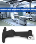 Flexible Rubber Hood Catch With T Handle Draw Latch System For Tool Cabinets And Engine Bays, elastomer and steel design.