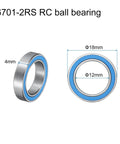 6701-2RS Miniature Deep Groove Ball Bearing 12x18x4mm Double Sealed for Electric Motors